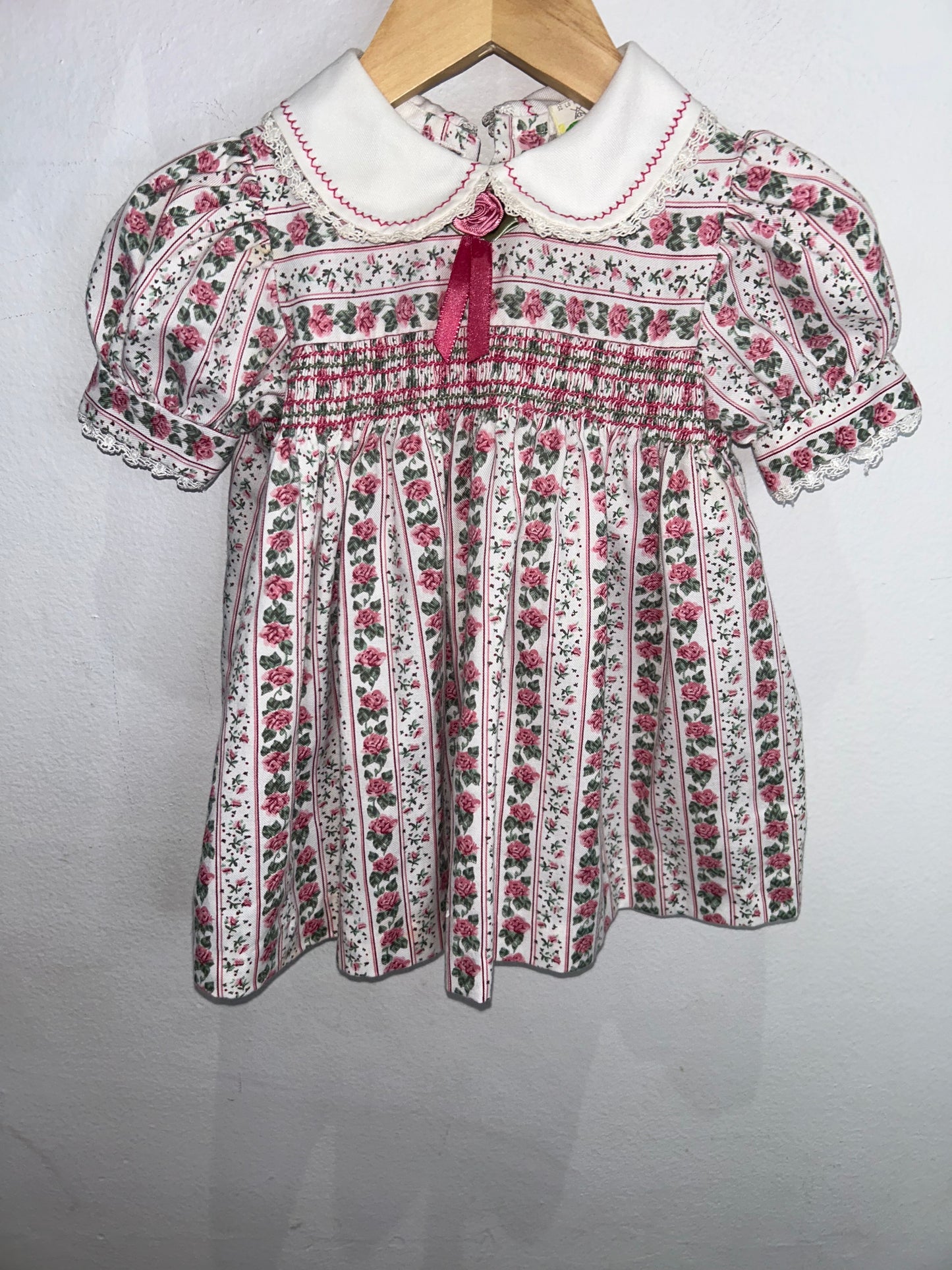 Vintage roses dress 12m