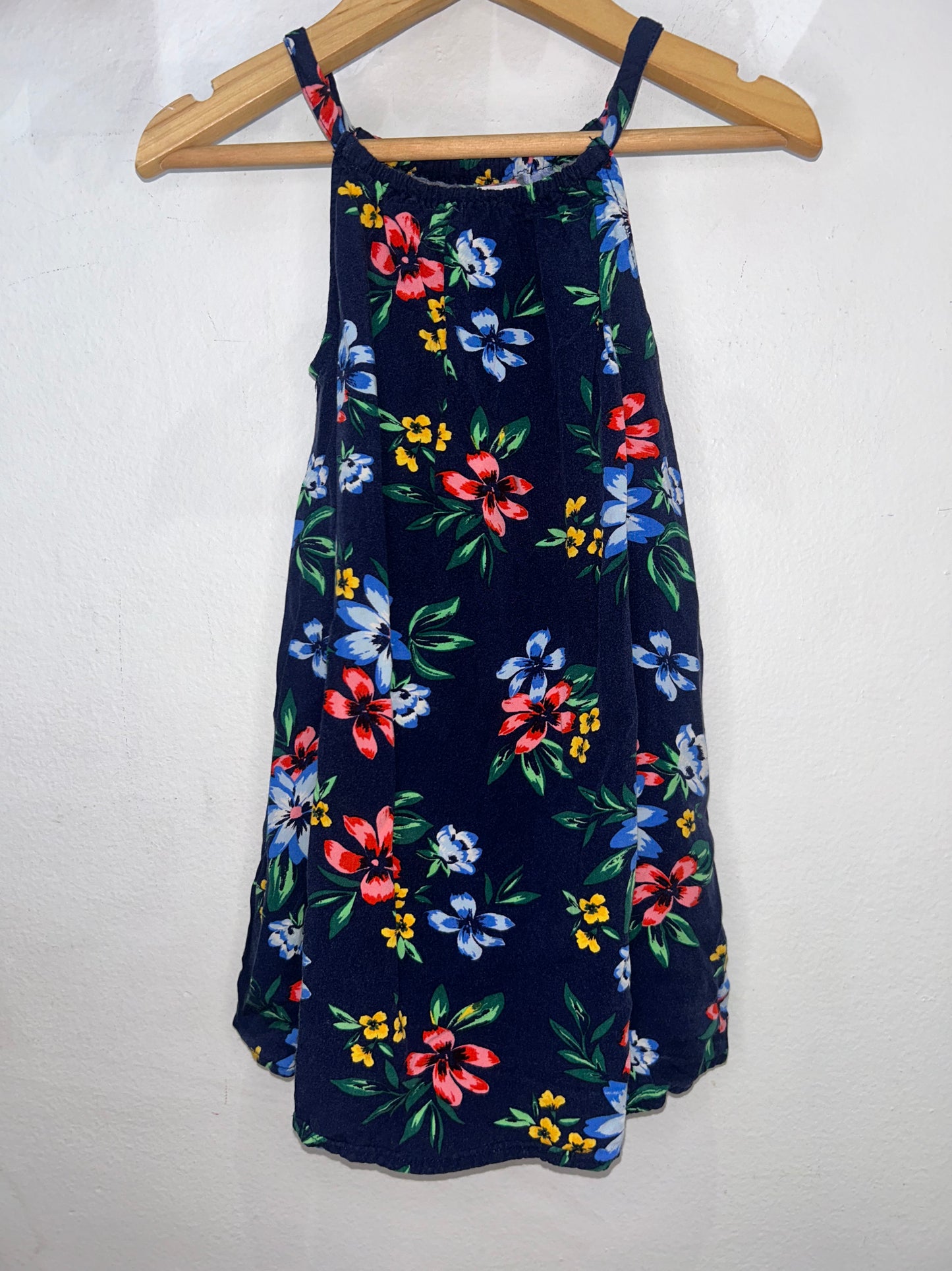 Navy floral tank dress 3y