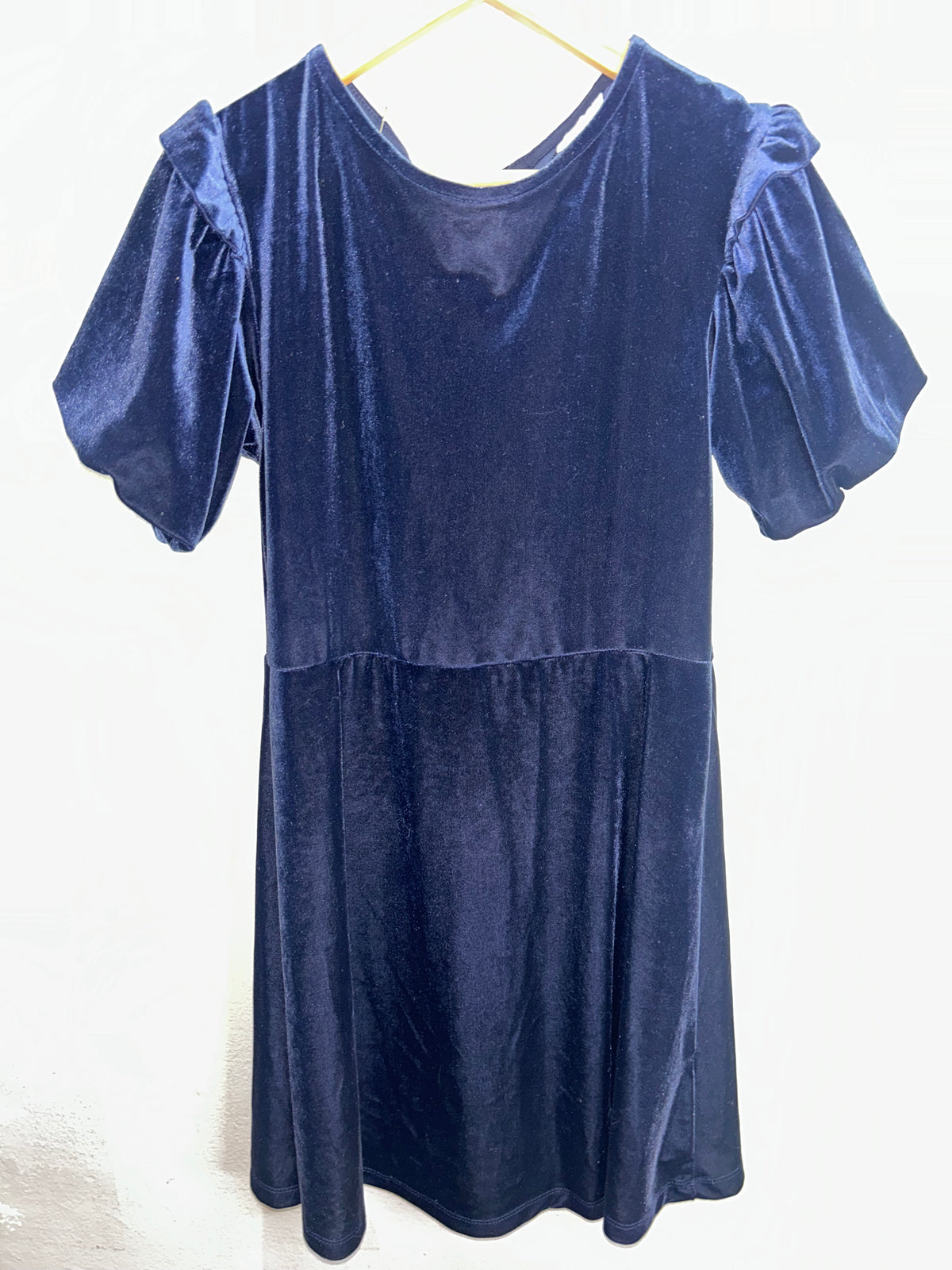 Blue velvet dress 13-14y*