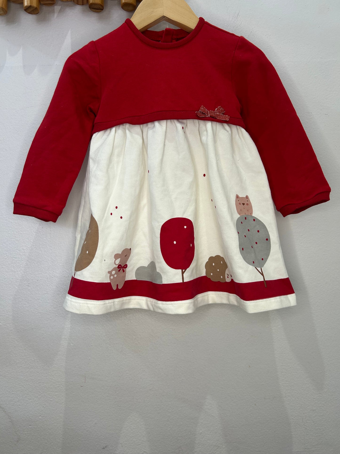 Red animals dress 12m