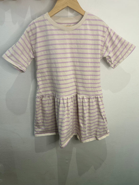 Purple stripe dress 4-6y