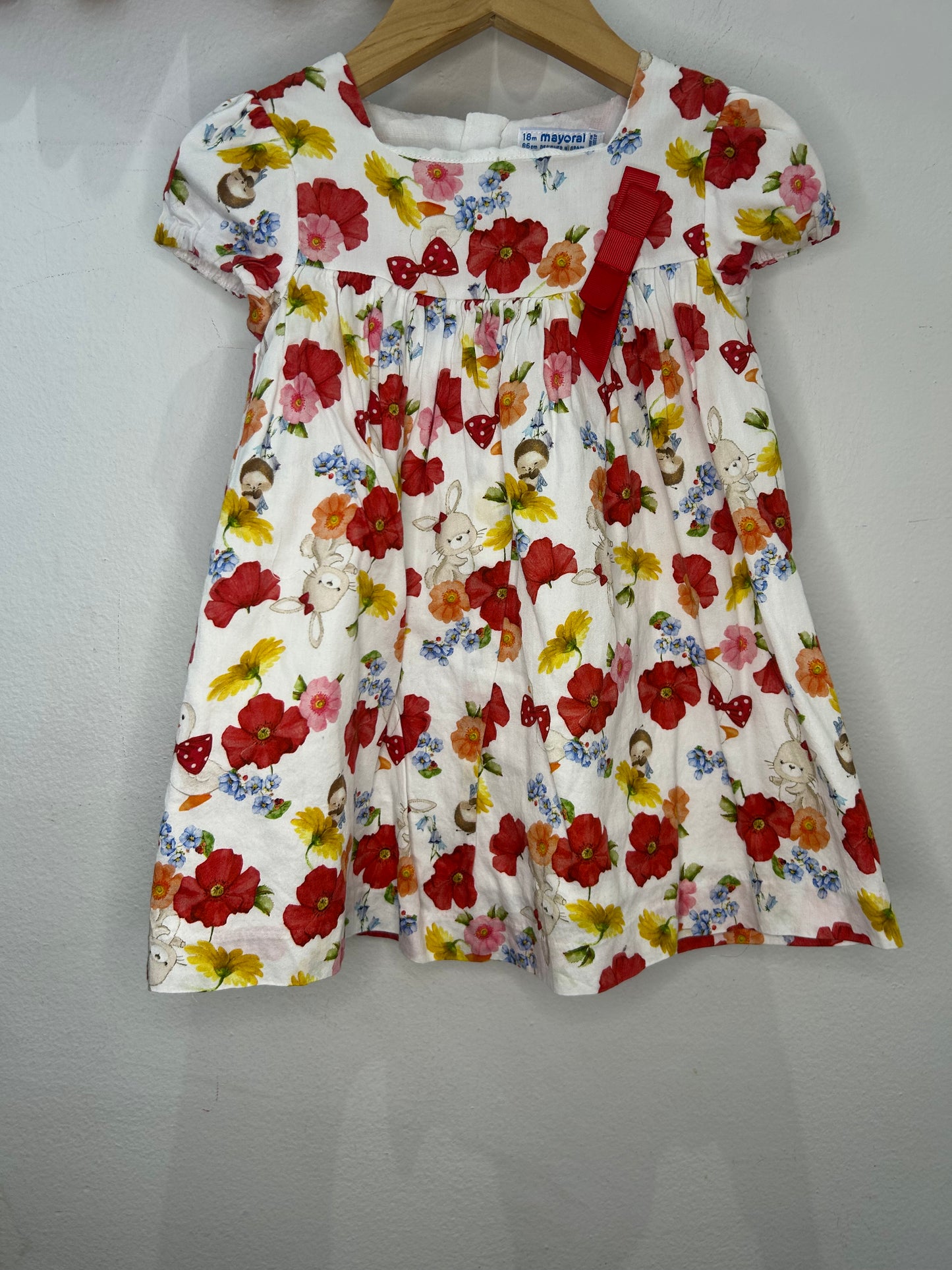 Poppies and animals dress 18m