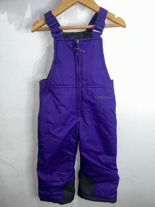 Purple bib snowpants 18m
