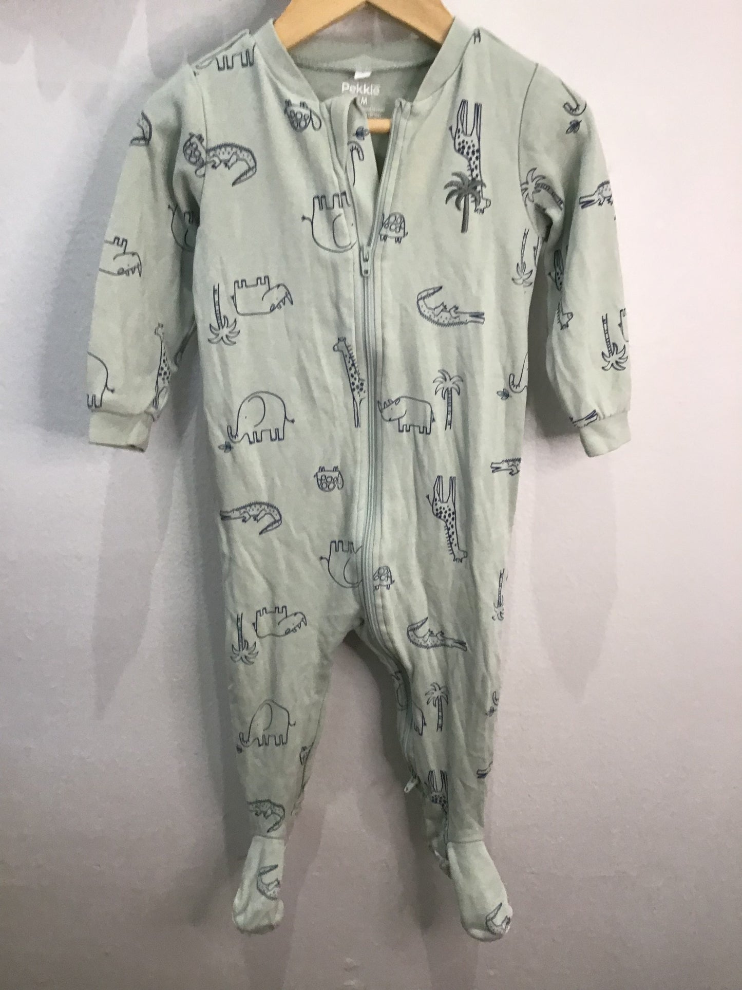 Sleeper light green animals 12m