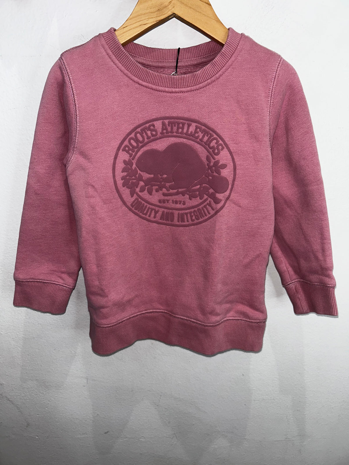 Roots pink pullover 4y