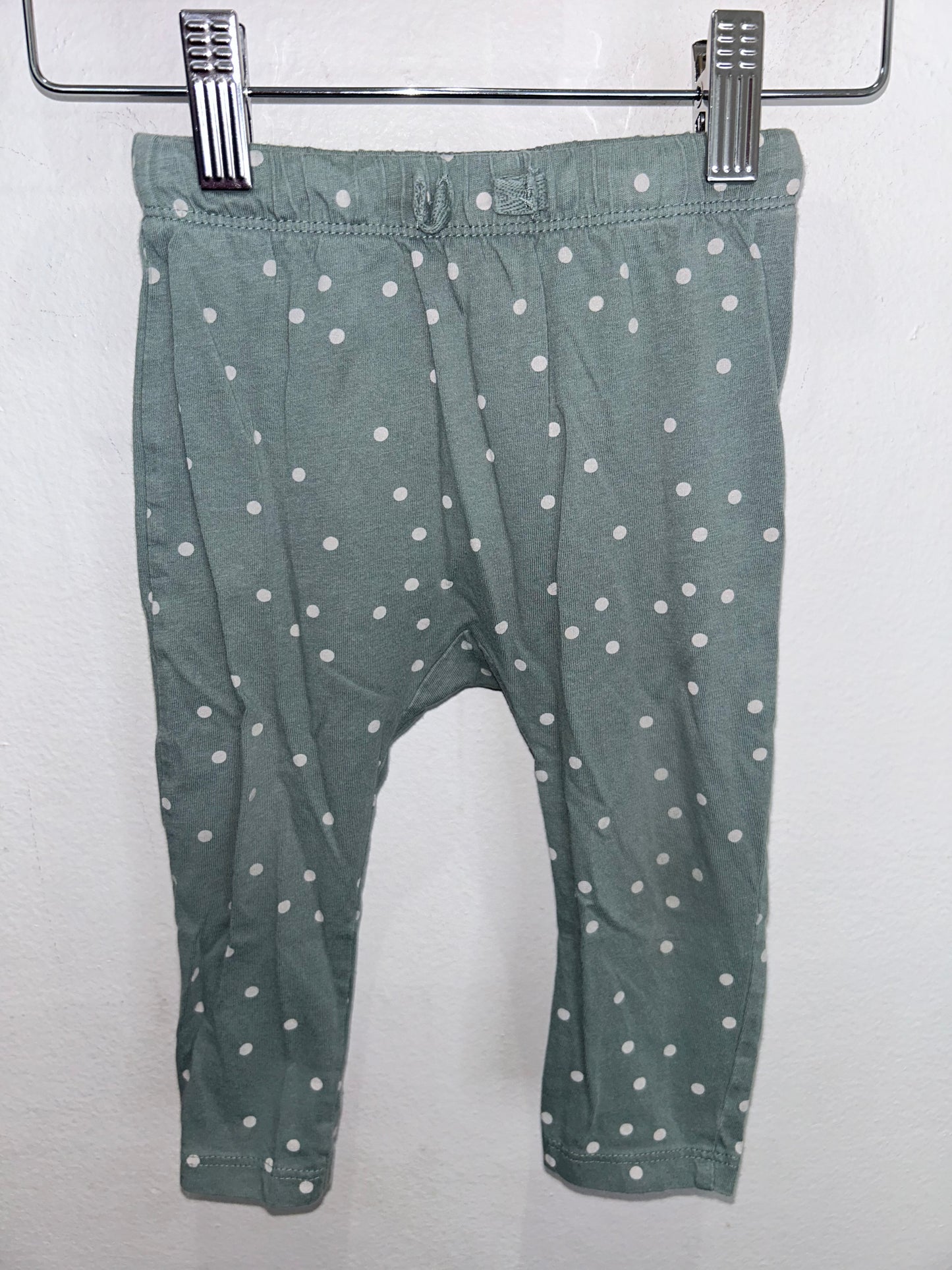 Green dots cotton pants 12-18m