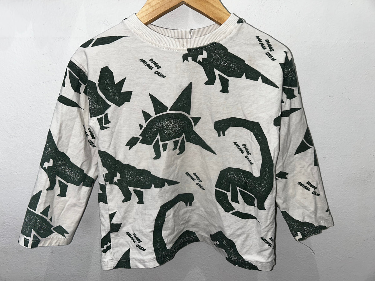 Green dino longsleeve 18-24m