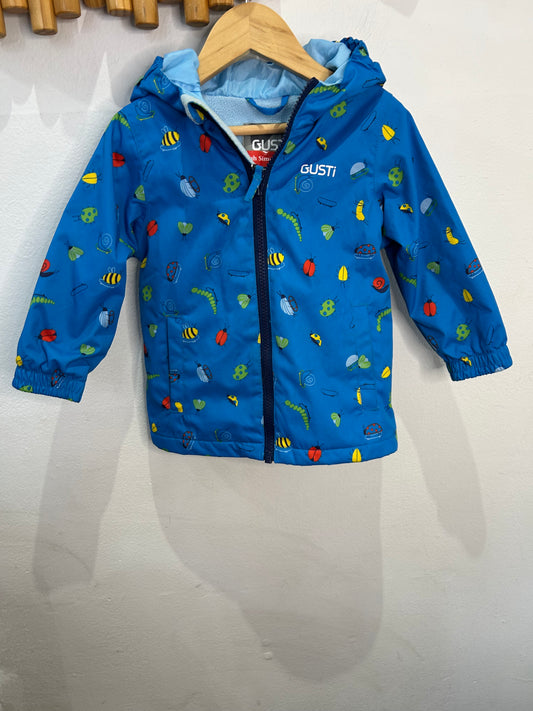 Bugs fleece lined rain jacket 2y