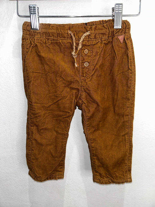 Brown corduroy lined pants 6-9m