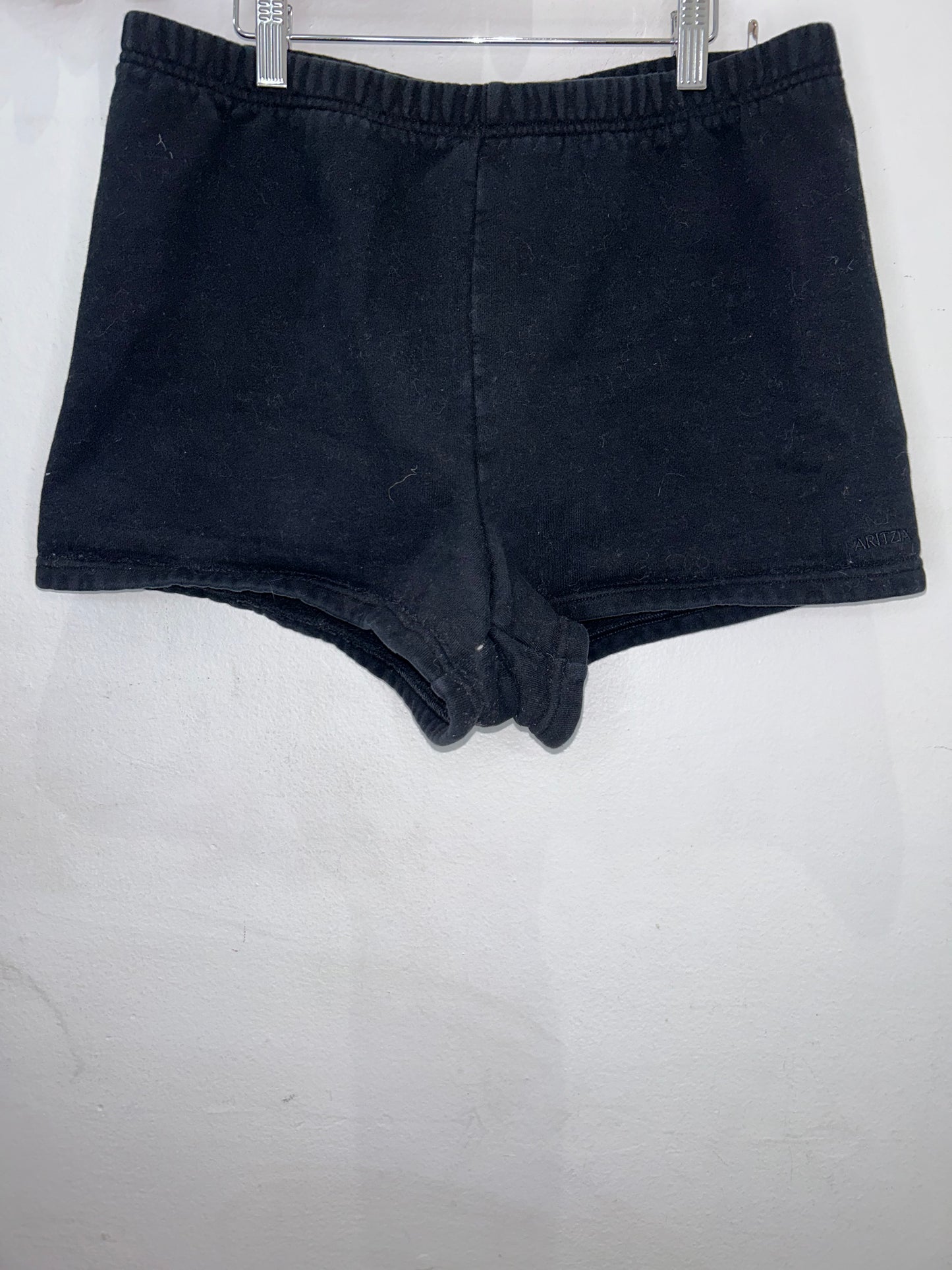 Sweat Fleece cozy black shorts- adult L