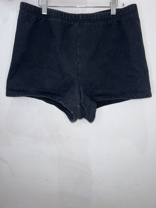 Sweat Fleece cozy black shorts- adult L