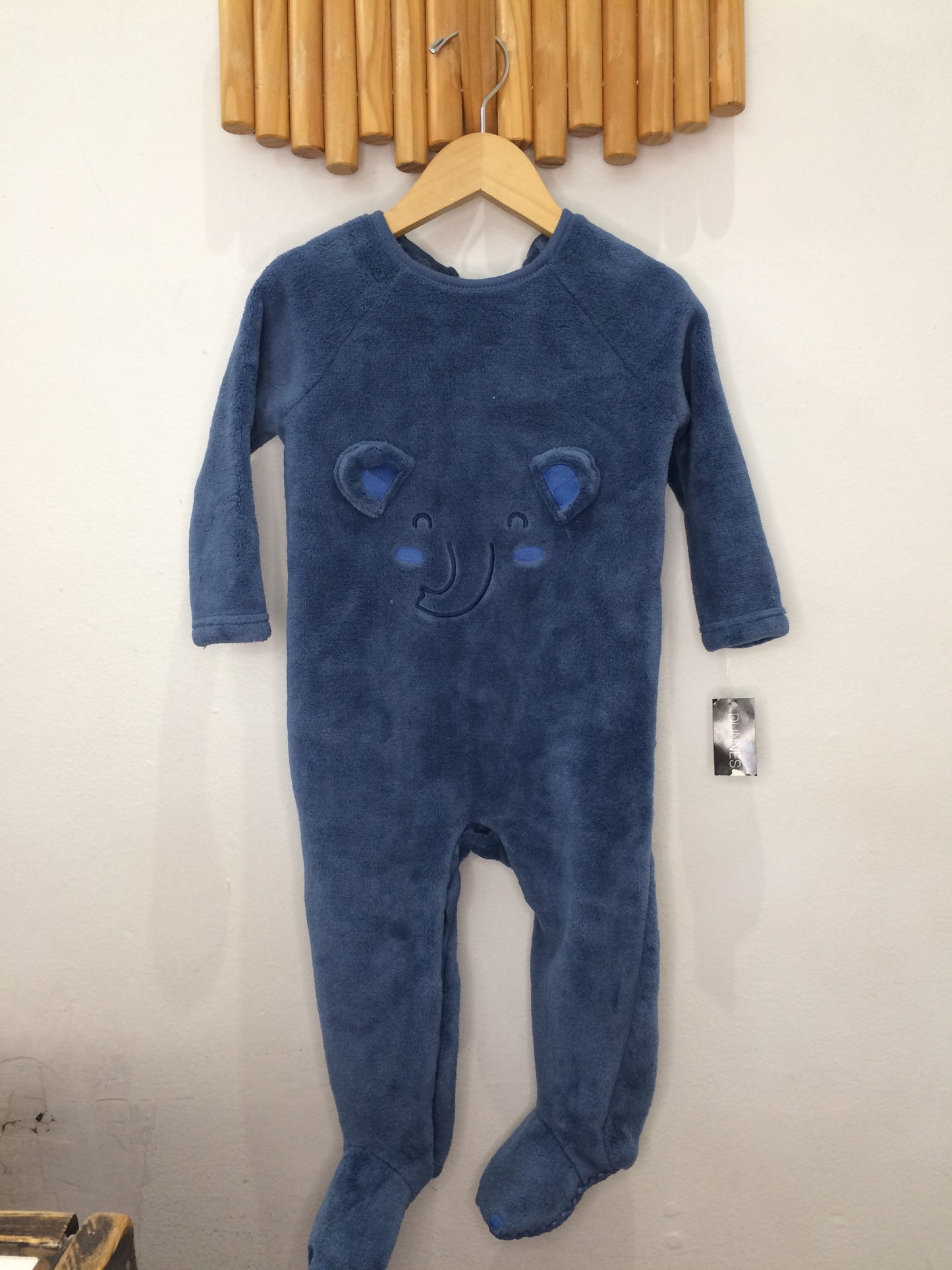 Elephant fleece romper 12-18m NEW