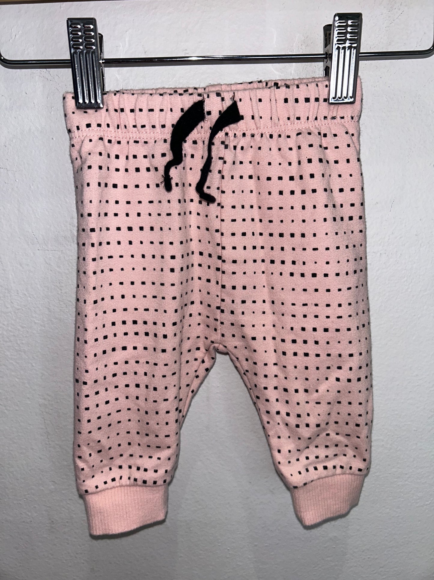 Pink squares jogger set 0-3m