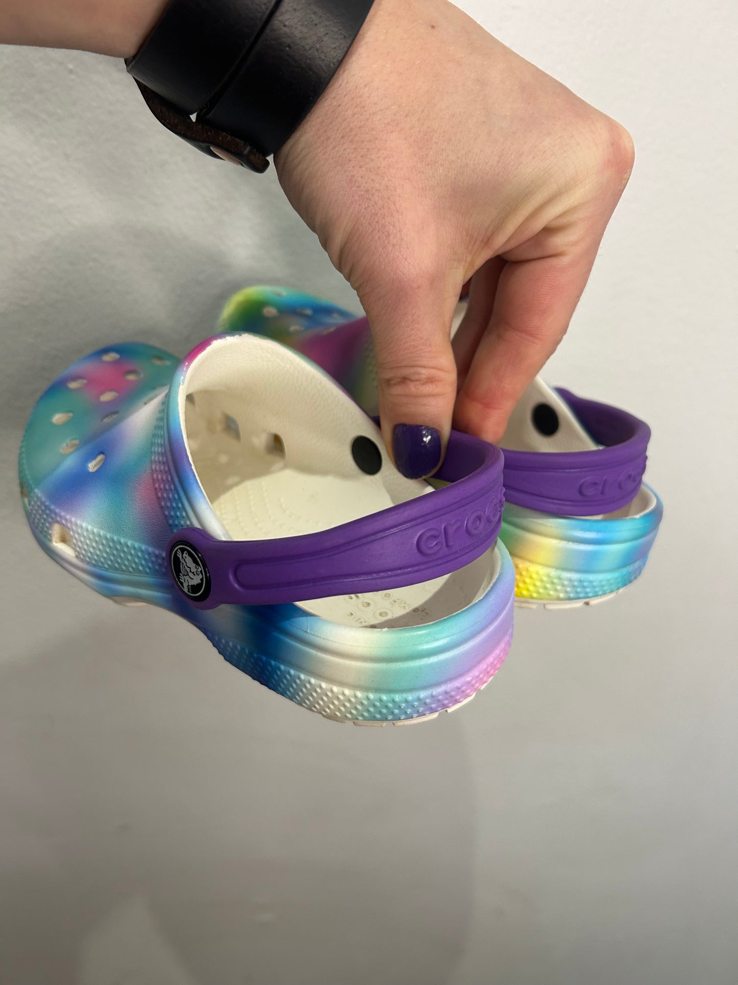 C12 tie-dye Crocs