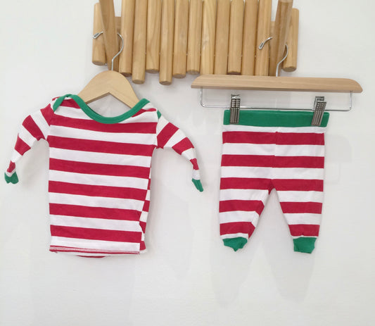 Red striped lounge set newborn