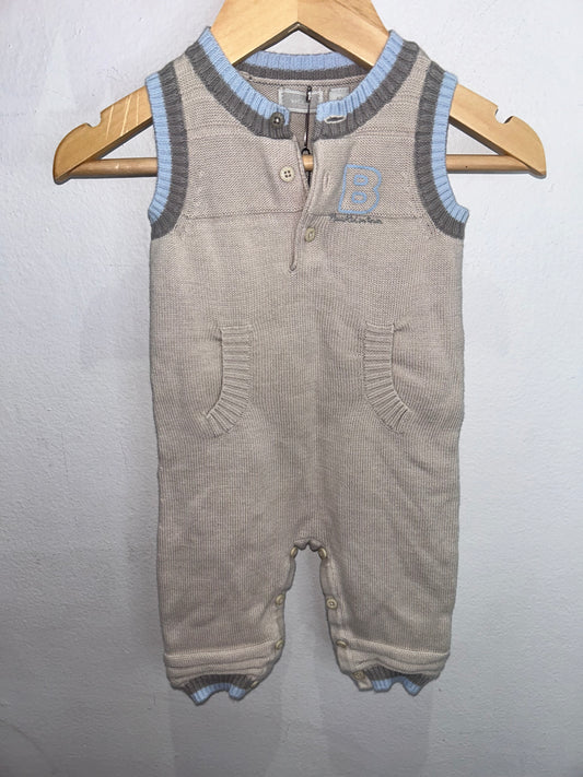 Light beige knit romper 3-6m