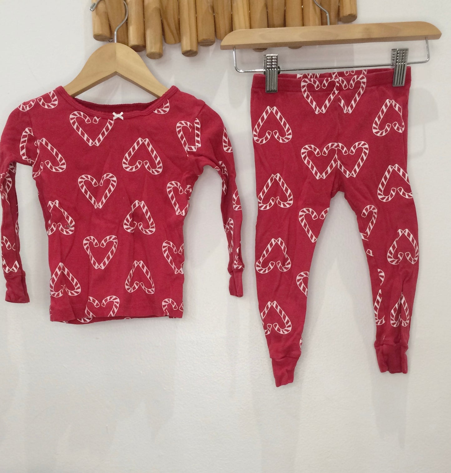 Candy cane hearts pyjamas 24m