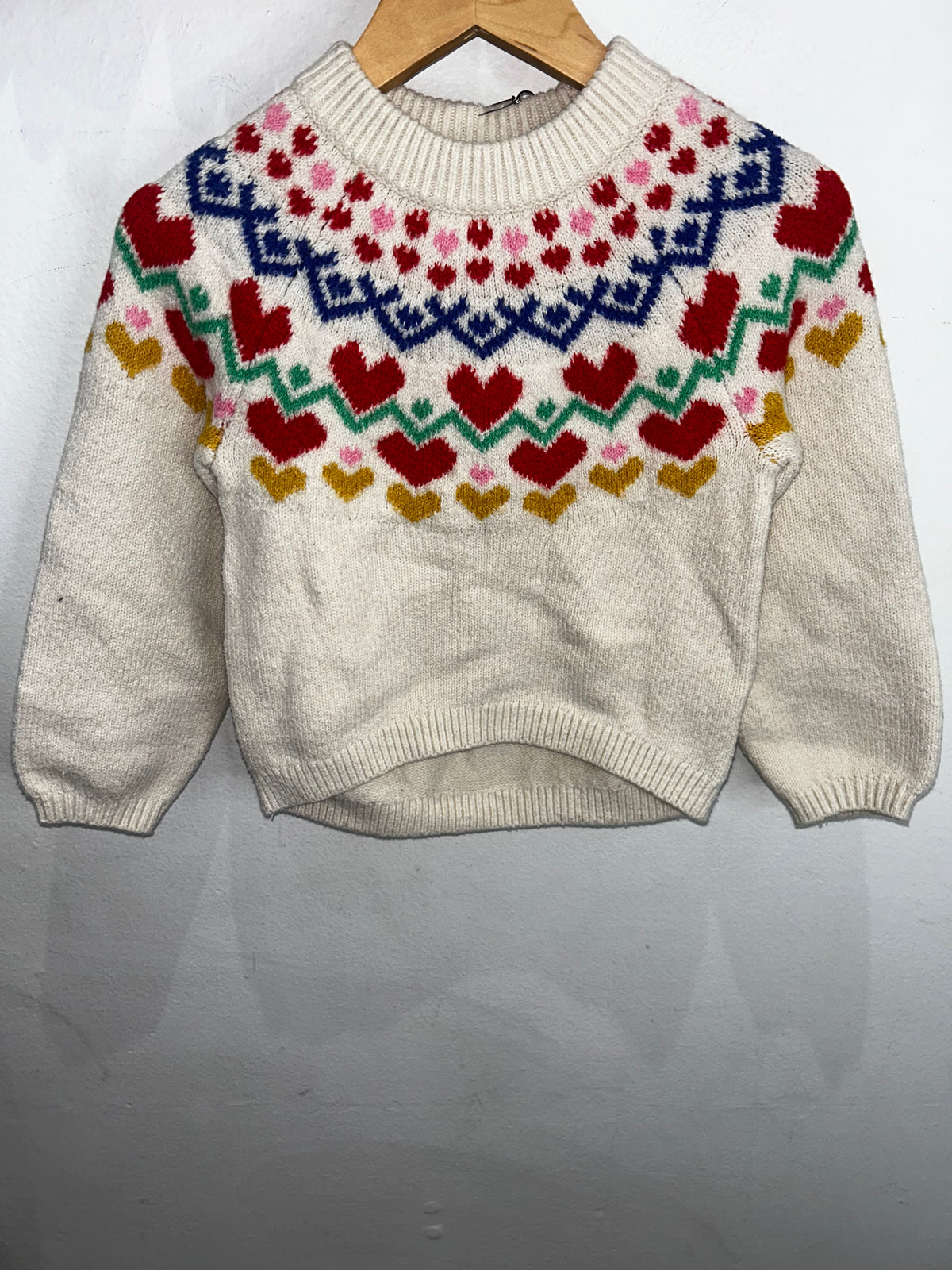 Winter print mockneck sweater 4y