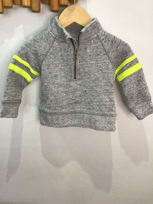 Sweater quarter-zip grey 3-6m