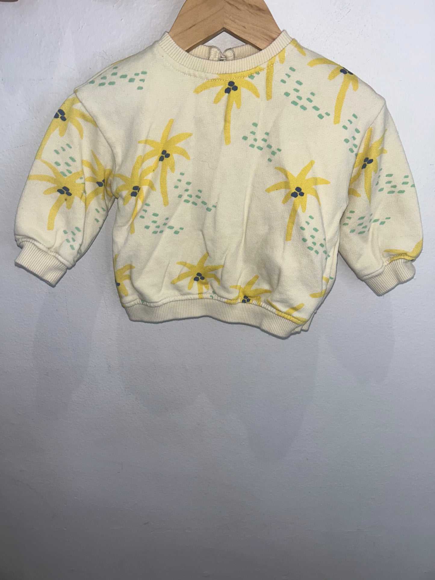 Yellow palms pullover 3-6m