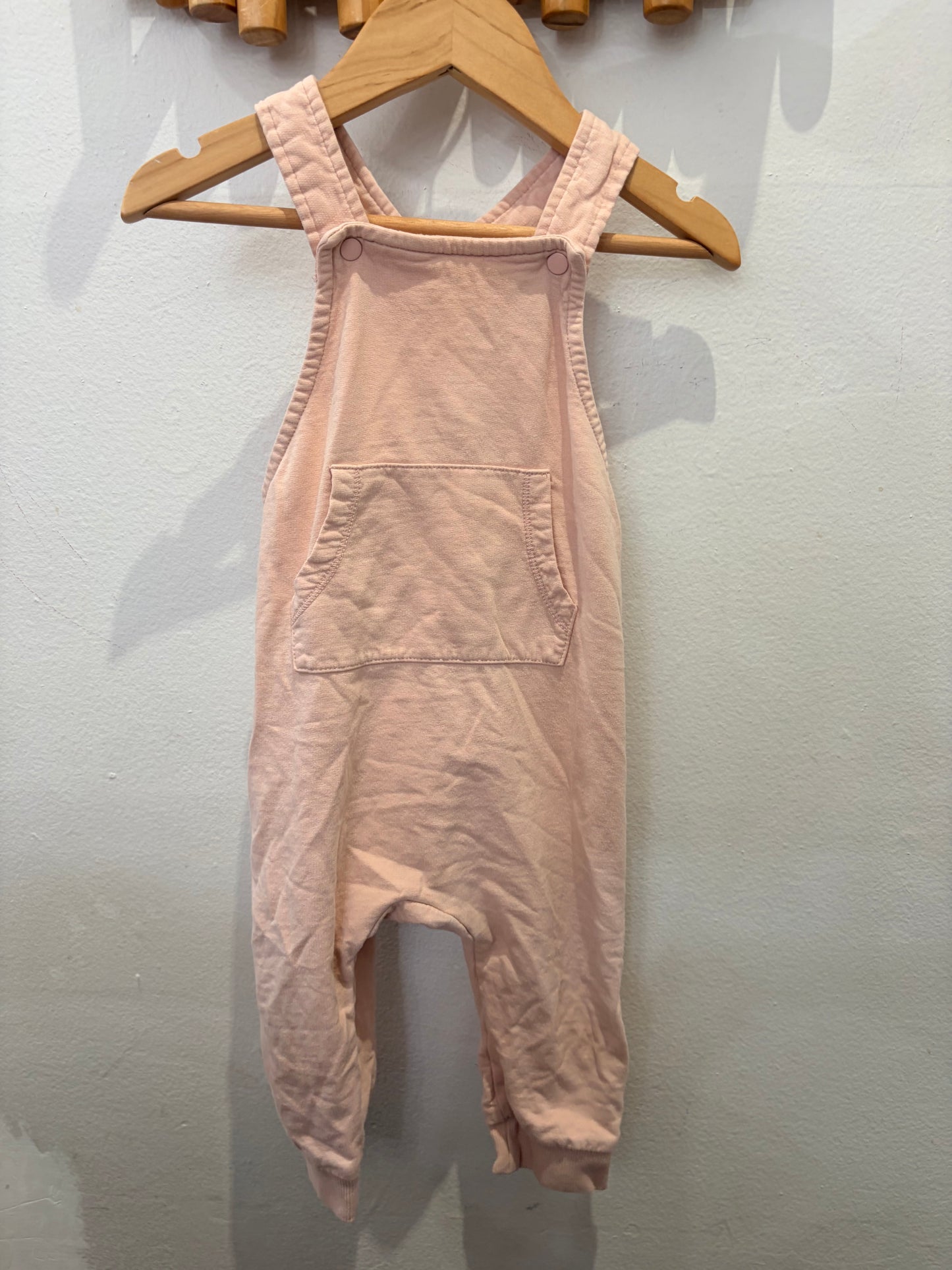 Light pink kangaroo romper 9-12m