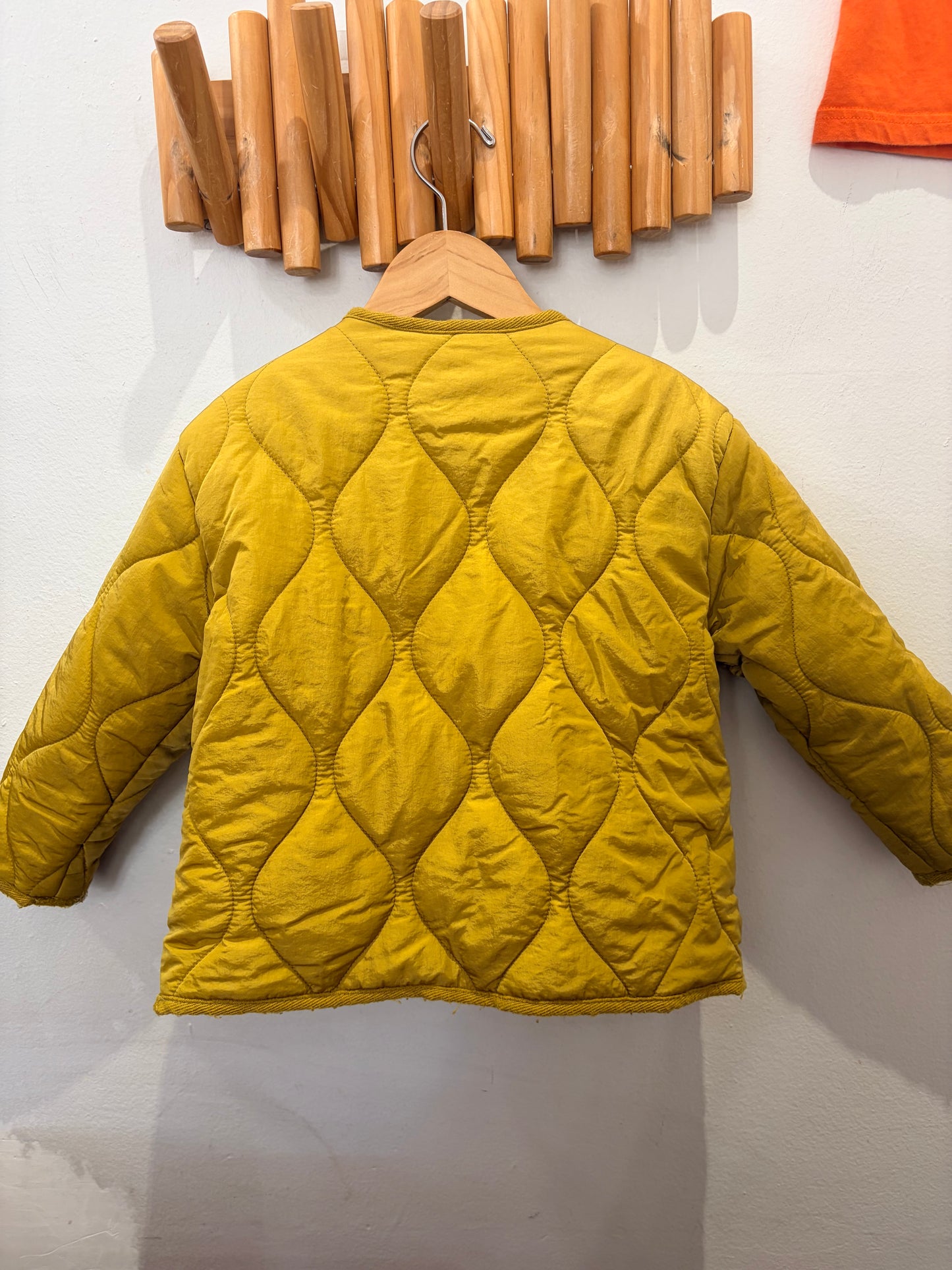 Chartreuse puffer jacket 3-4y