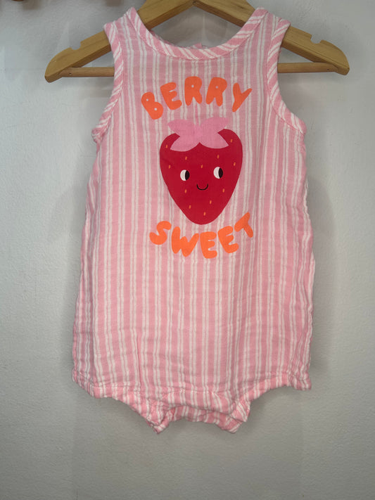 Berry sweet shorty romper 12-18m