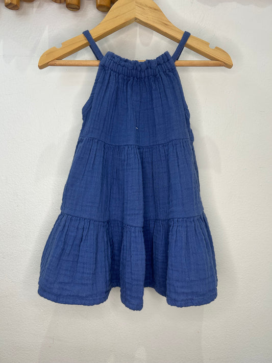 Blue texture dress 12-18m