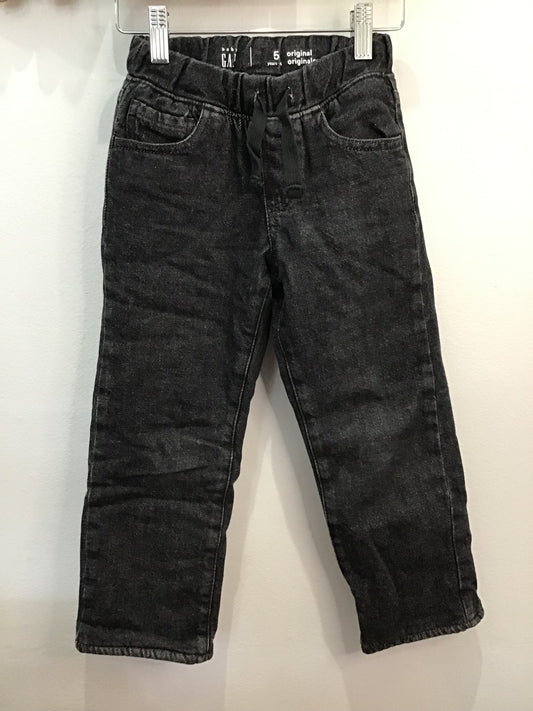Jeans black fleece lined 5y