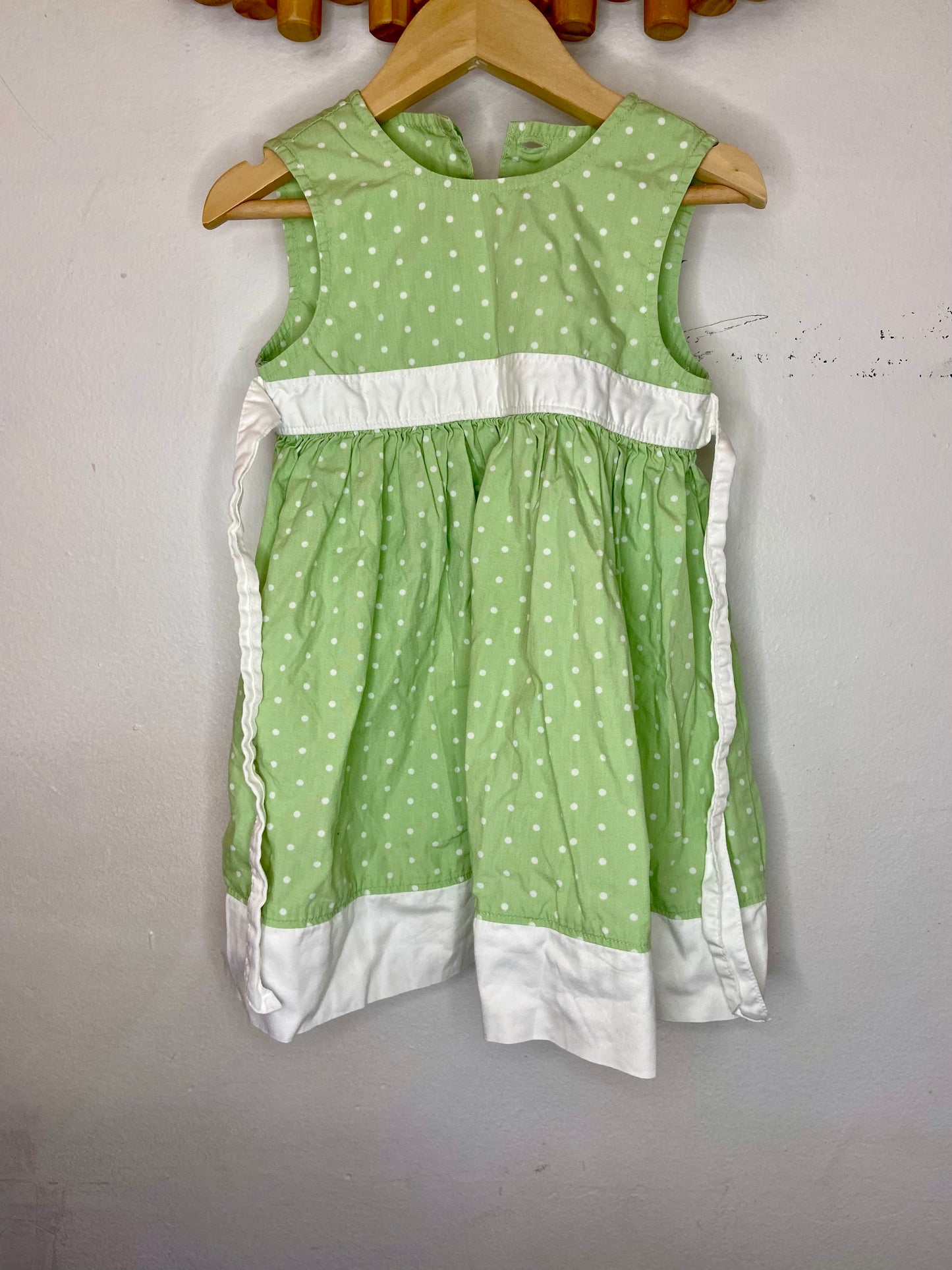 Green polka dots dress 24m