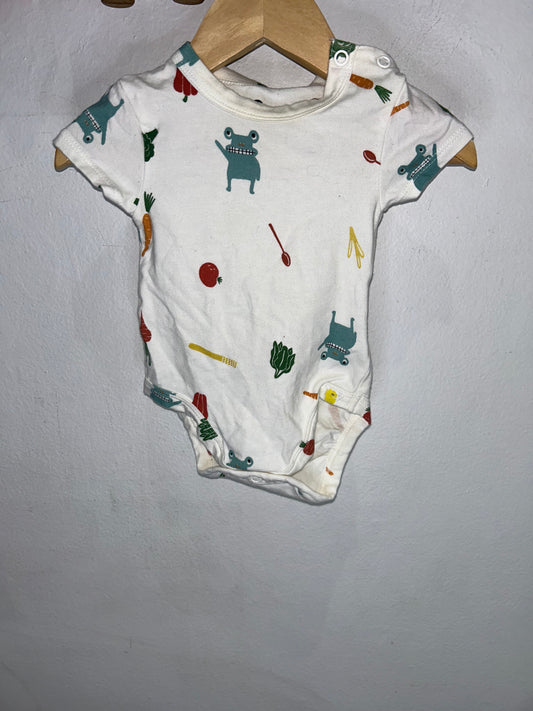 Monster Veggie Onesie 3-6m