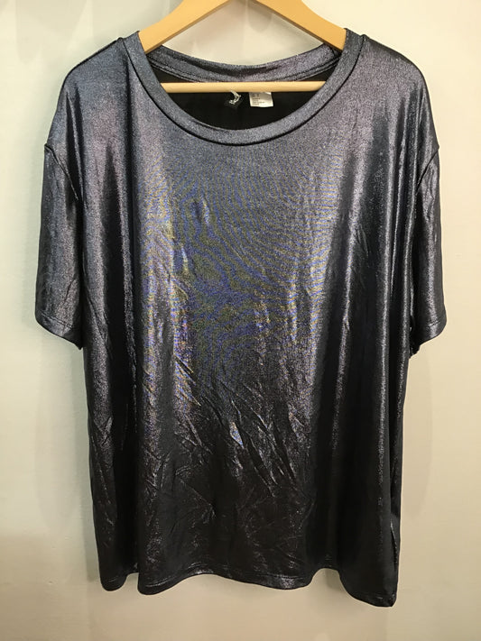 Tee shimmery silver- adult S