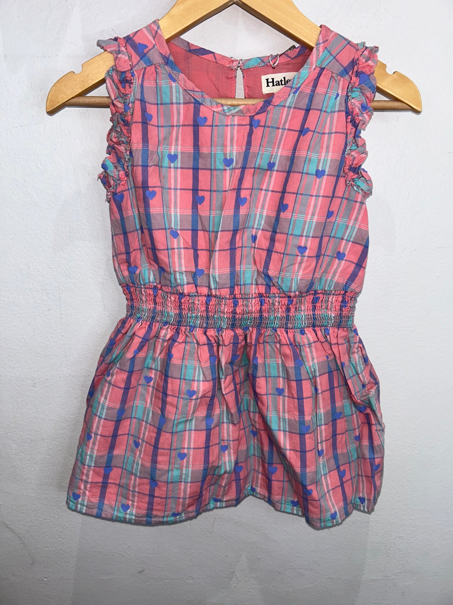 Hatley checkered hearts dress 2y