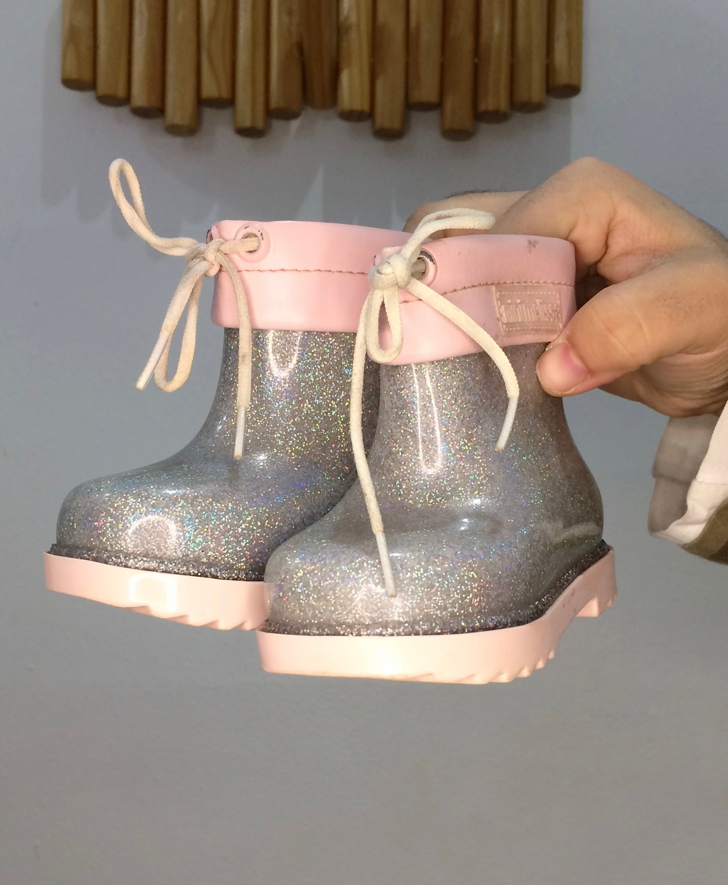 C5 Mini Melissa sparkly rain boots