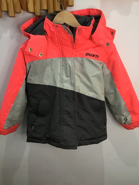 Grey and neon winter jacket 4y