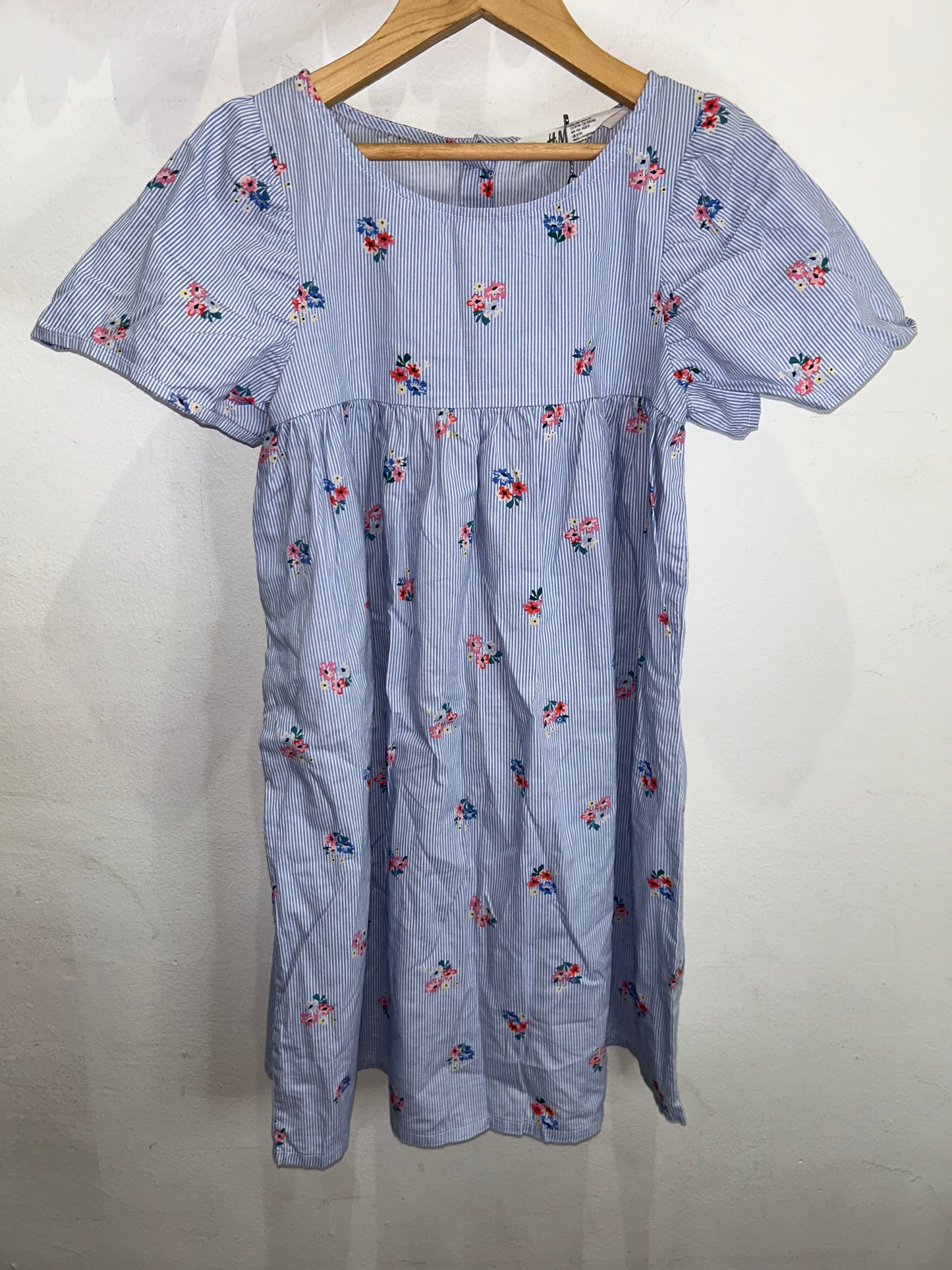 Bouquet stripes dress 8-9y