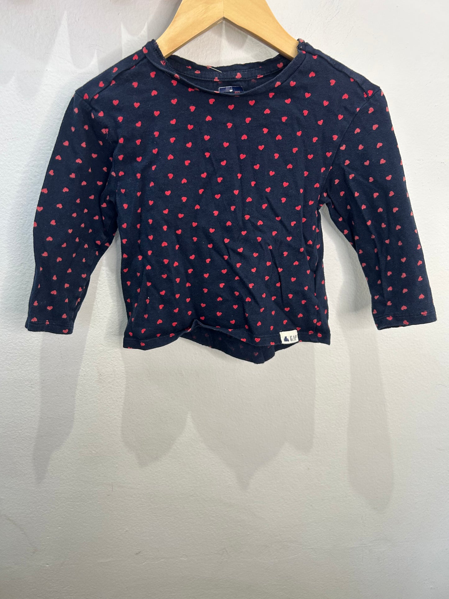 Hearts navy longsleeve 2y
