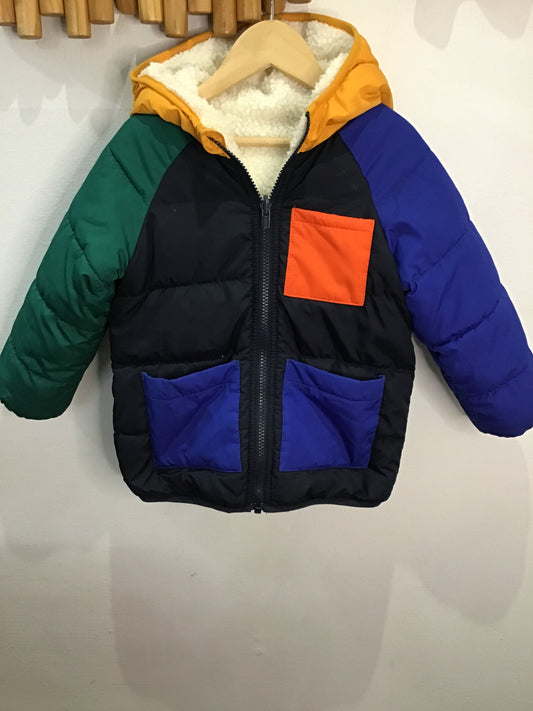 Colour block midweight puffer 3y