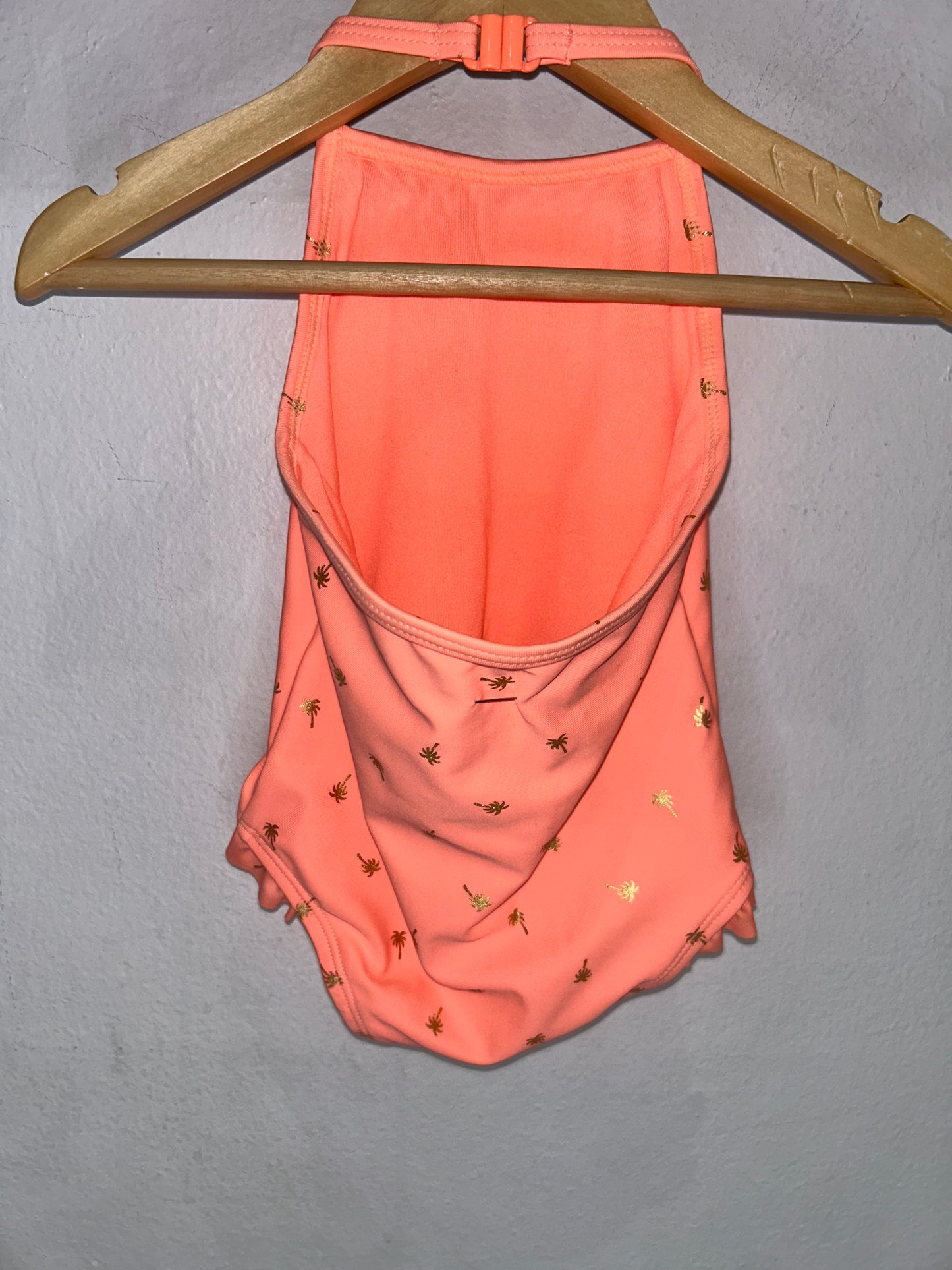 Orange and Gold Palm SwimSuit 12-18m