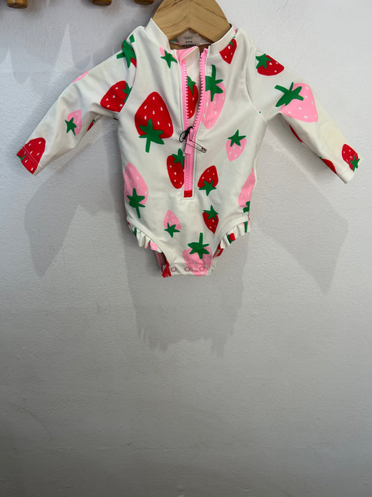 Strawberries swimsuit 0-3m
