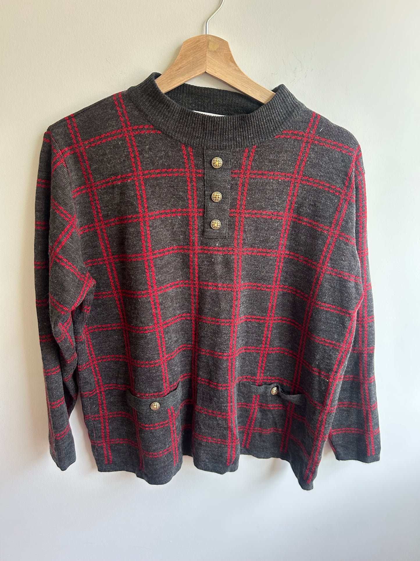 Red wool-mix sweater M