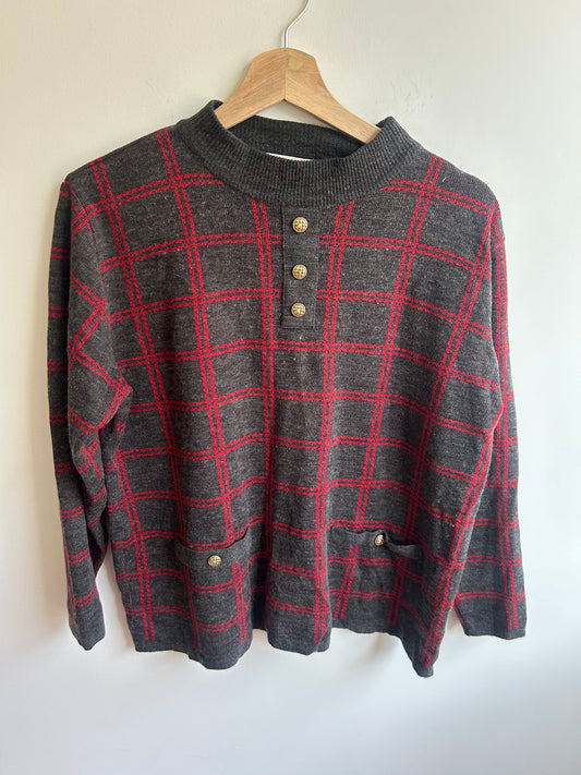 Red wool-mix sweater M
