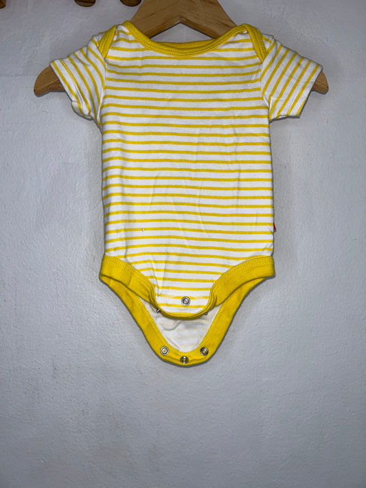 Yellow striped onesie 3m