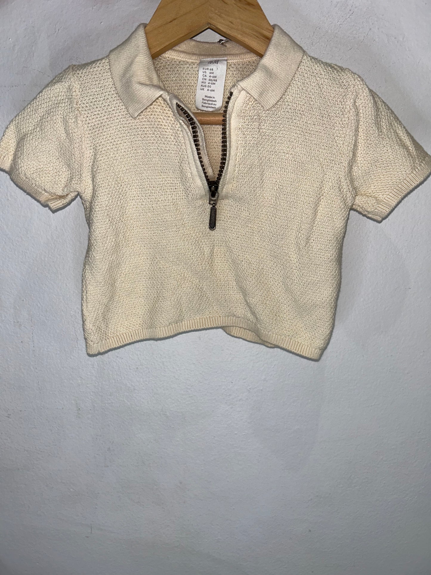 Knit quarter zip 4-6m
