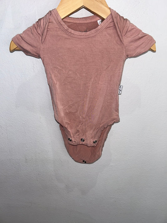 Bamboo pink onesie 0-3m