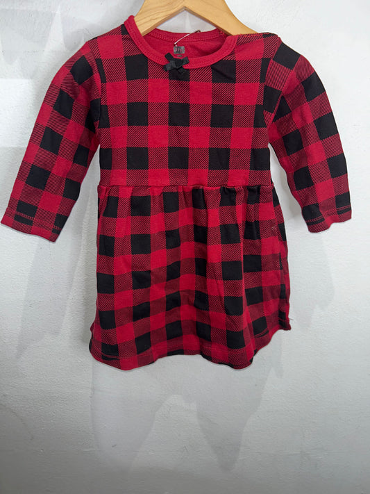 Red checkered dress 12-18m