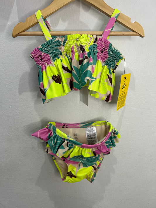 Neon two piece swimsuit 12-18m NEW