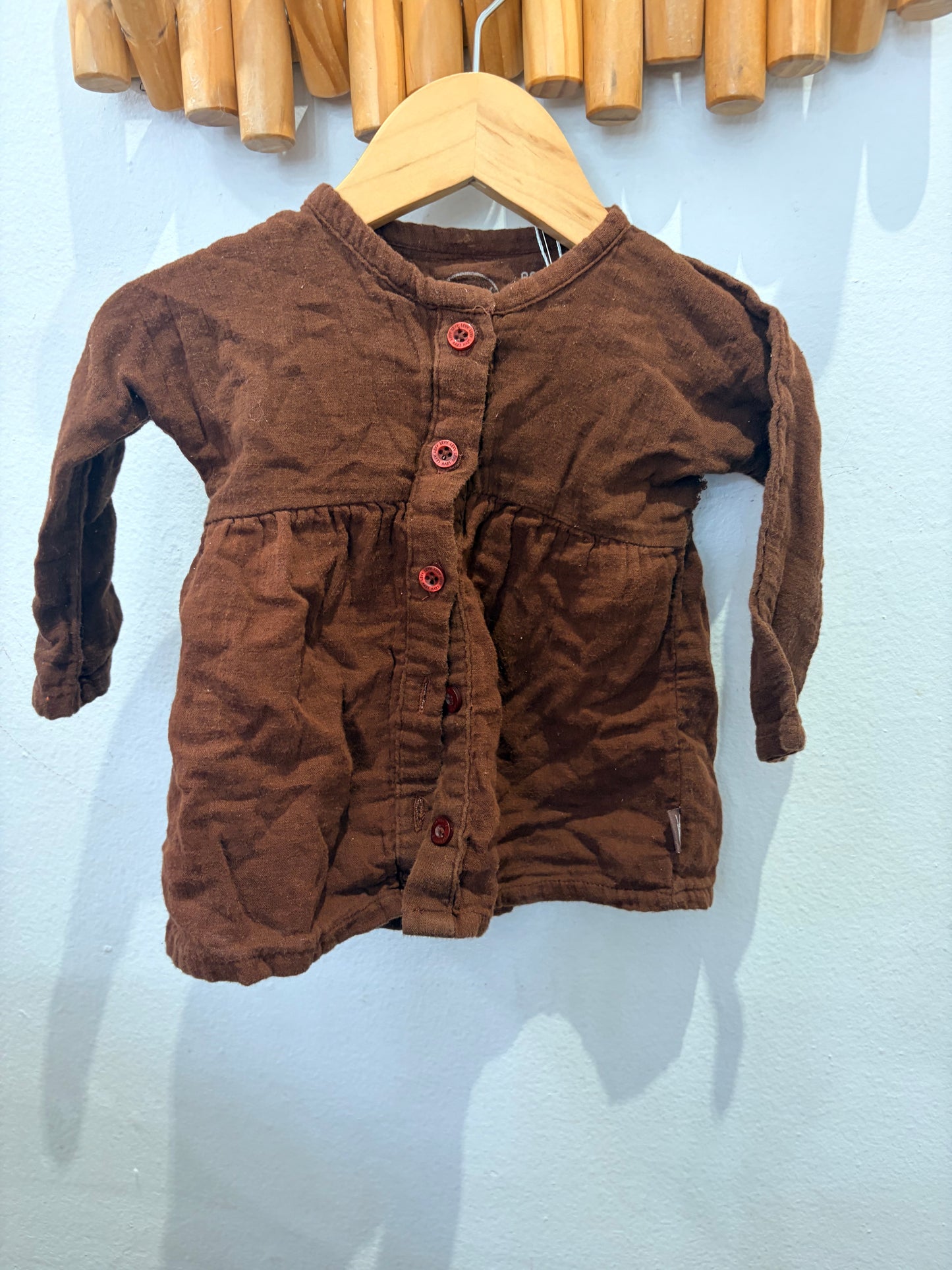 Lev dark chocolate dress 0-3m