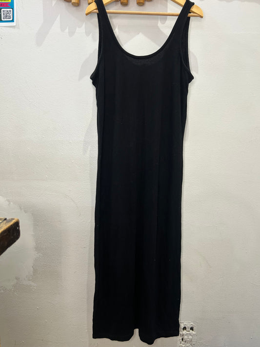 Black ribbed dress - adult XS