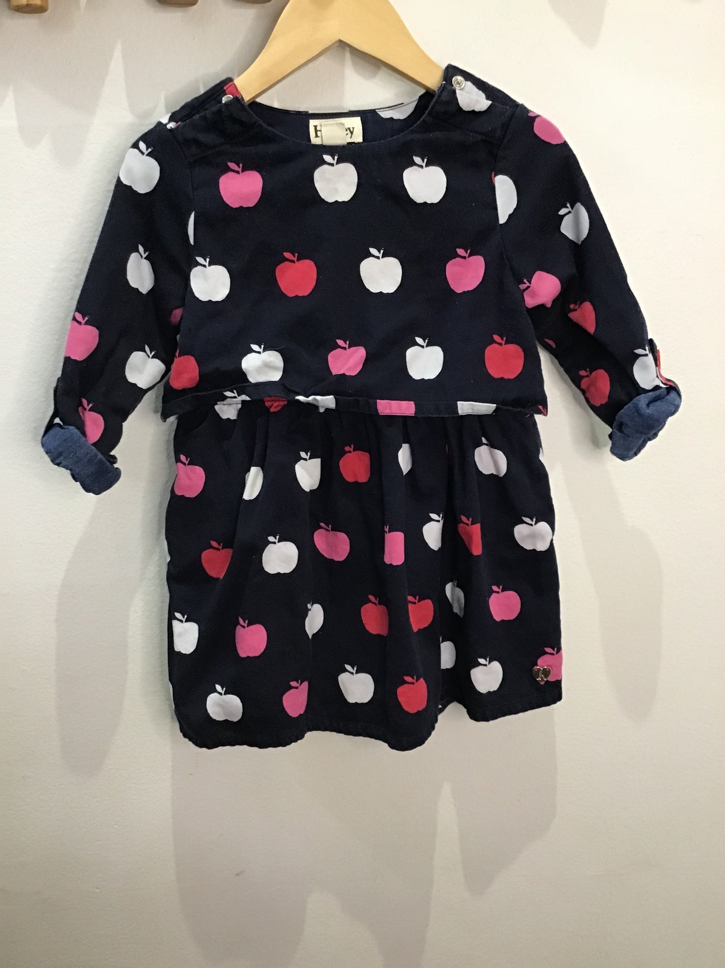 Hatley apples thick dress 3y